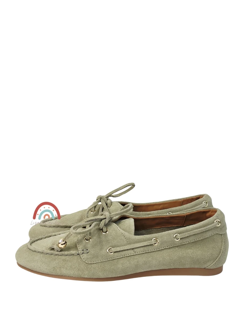 New! Madewell The Jamie Boat Shoe in Leather Suede Pale Fatigue 9 - Picture 5 of 15